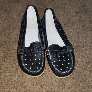 Black loafers